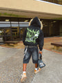 * STATIC * Sun Fade Boxy Detachable Fur Hoodie